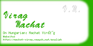 virag machat business card